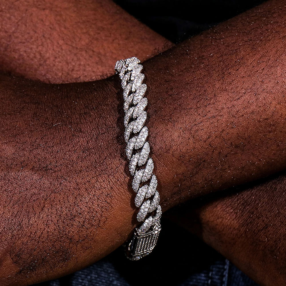 Miami Ice Link Bracelet - White Gold