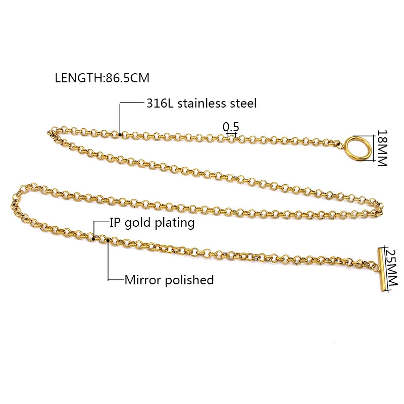 Miami Ice Link Chain + Toggle Pendant