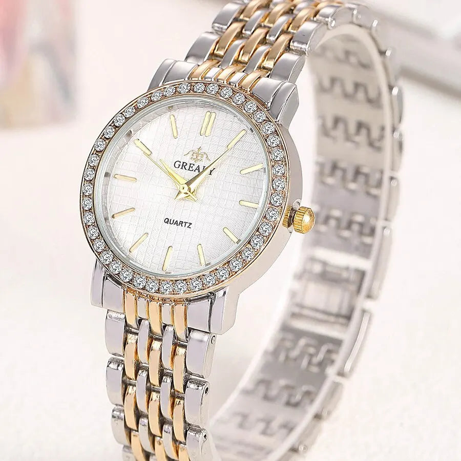 6pcs Dainty Quartz Watches & Bracelet Set