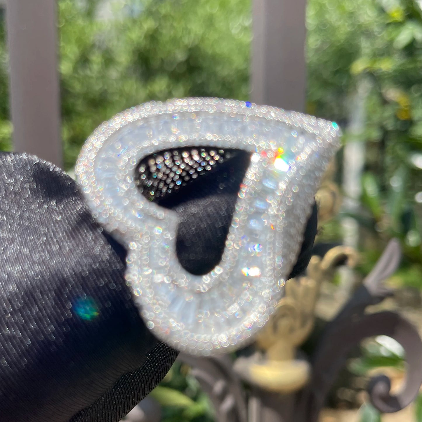 Miami Ice Open Heart Iced Out Ring