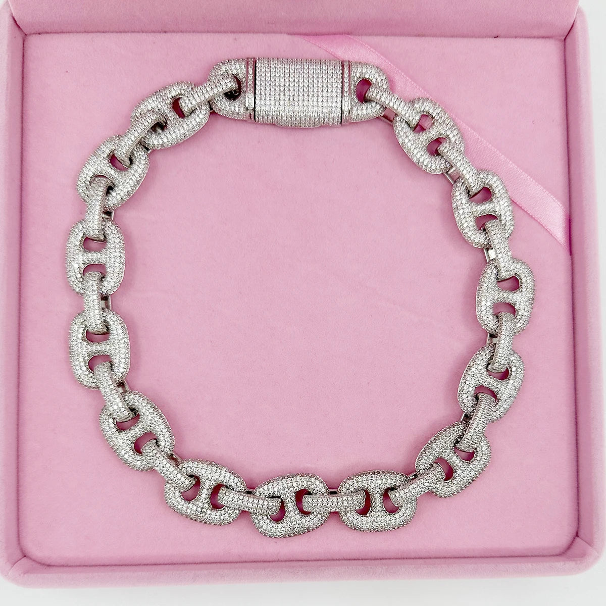 Miami Ice 14mm Iced Chunky Link Pave Chain