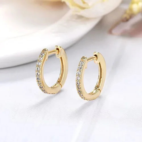 Gold & Silver Color Round Ear Studs