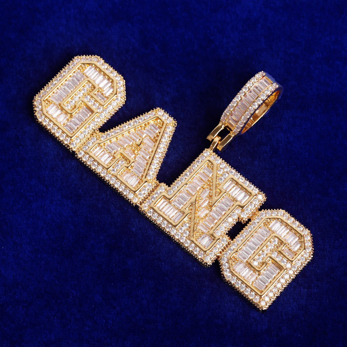 Miami Ice Varsity Letter Custom Pendant - White Gold