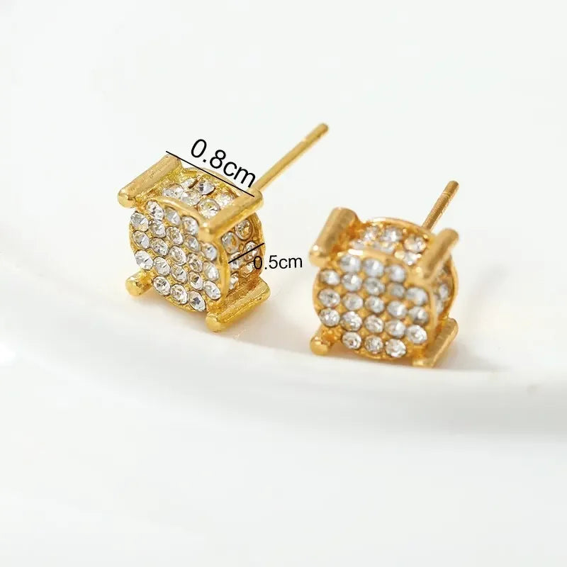 Gold & Silver Color Round Ear Studs