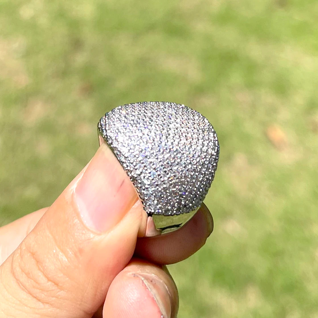 Miami Ice Bold Round Iced Out Ring
