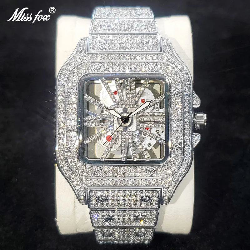 Square Full Diamond Watch for Men