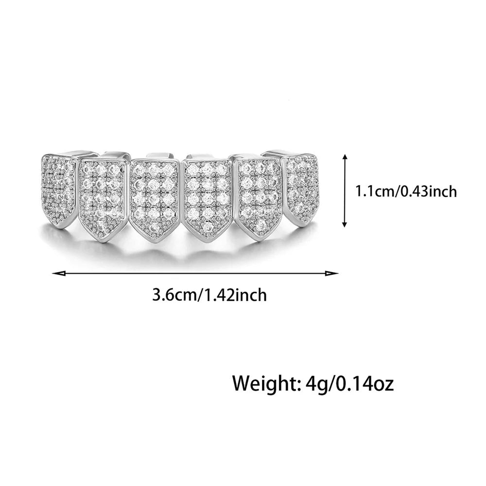 Hip Hop Full Iced Out Teeth Grillz Caps