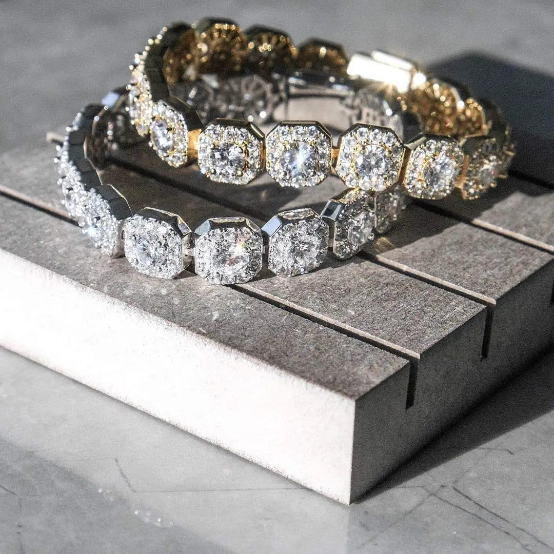 Miami Ice Vvs Clustered Bracelet - White Gold