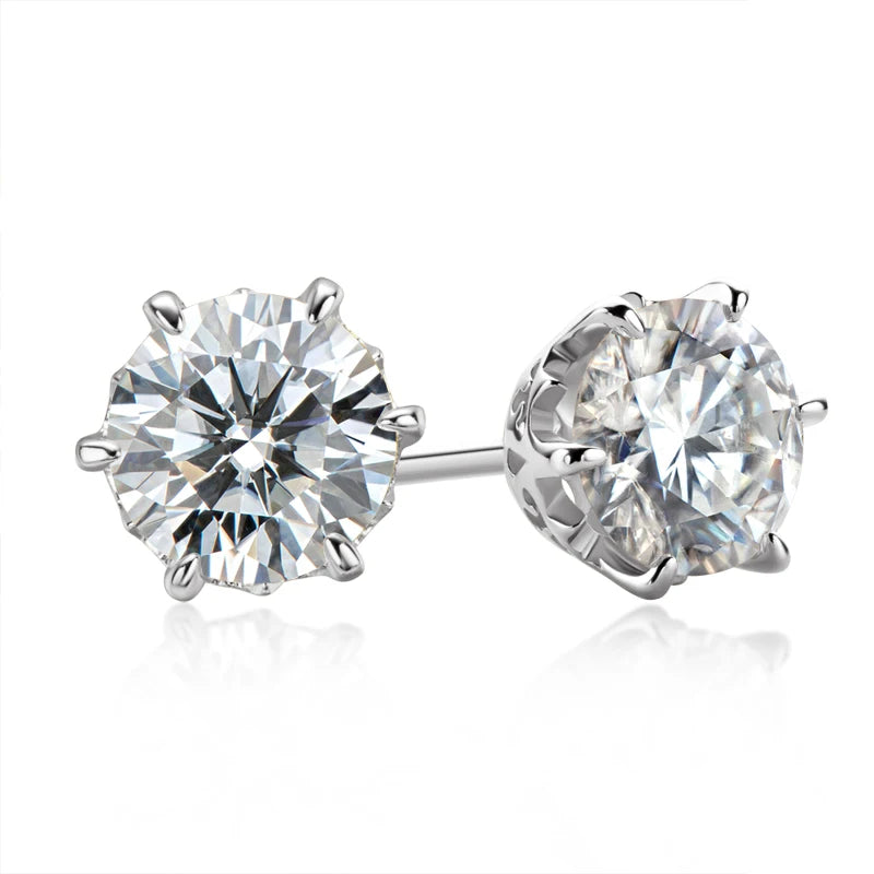 Miami Ice Miami Ice Vvs Round Stud Earrings 5mm - Gold Vermeil