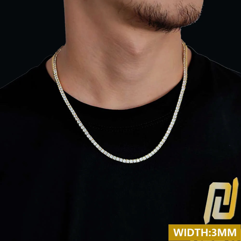 Miami Ice 3mm Tennis Chain - White Gold