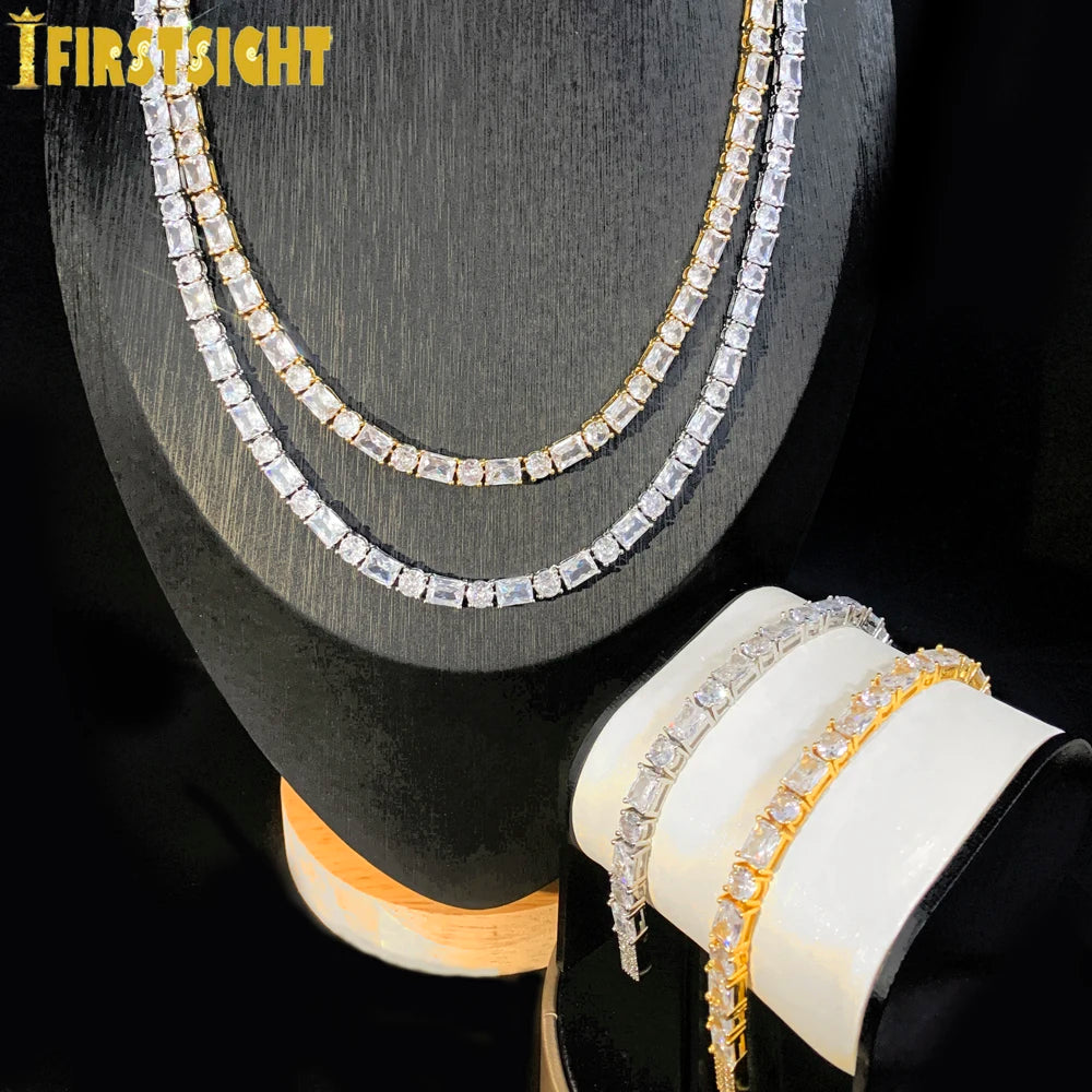 Miami Ice Baguette Tennis Chain
