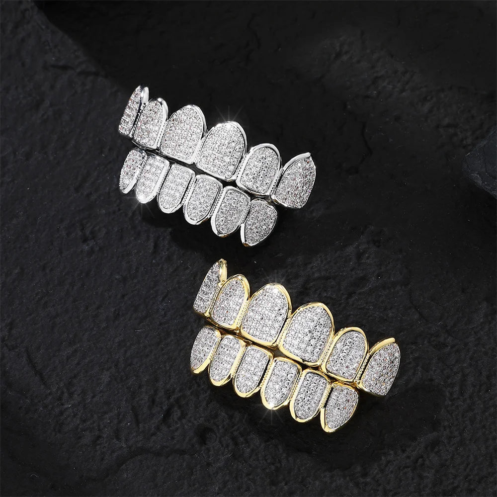 Hip Hop Full Iced Out Teeth Grillz Caps