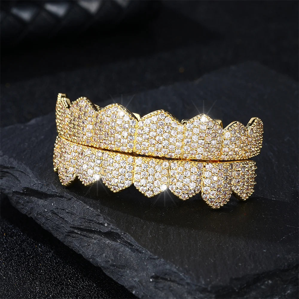Hip Hop Iced Out Teeth Grill Top/Bottom