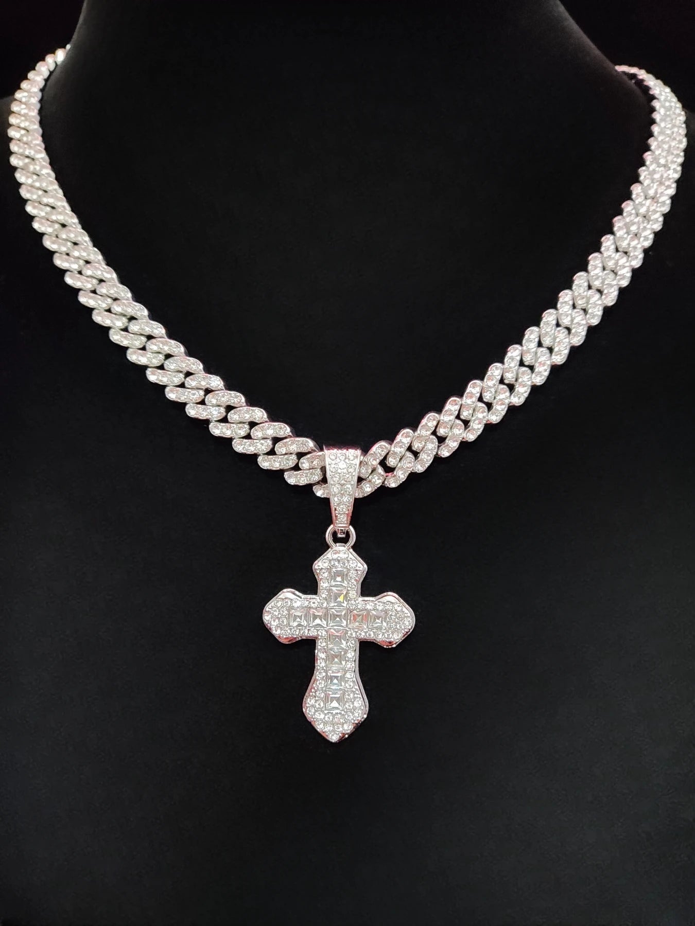 Hip Hop Cross Pendant Necklace