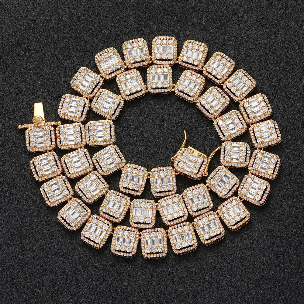 Miami Ice 12mm Clustered Tennis Chain