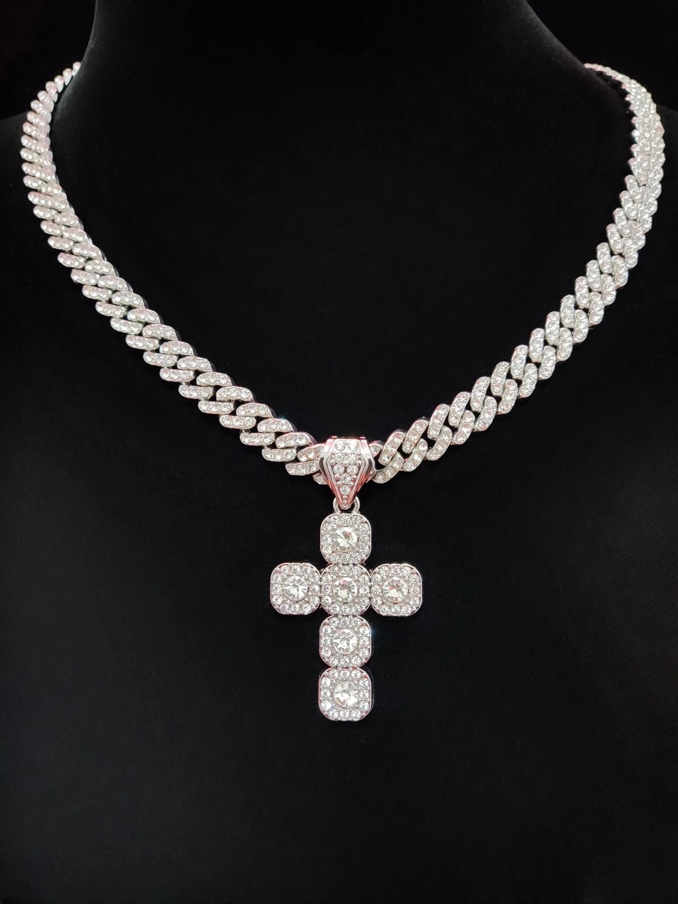 Hip Hop Cross Pendant Necklace
