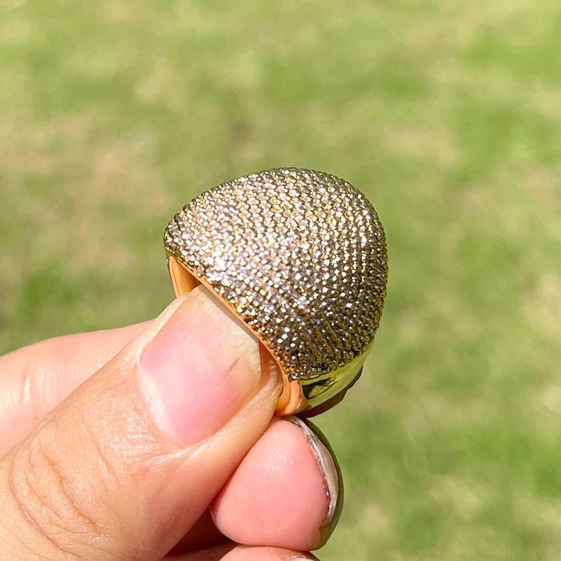 Miami Ice Bold Round Iced Out Ring