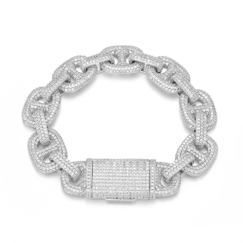Miami Ice 12mm Iced Mariner Link Bracelet