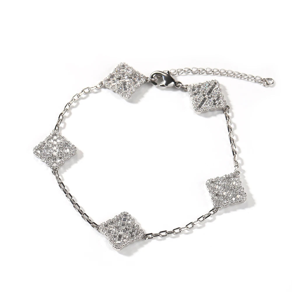 Miami Ice Iced Clover Bracelet