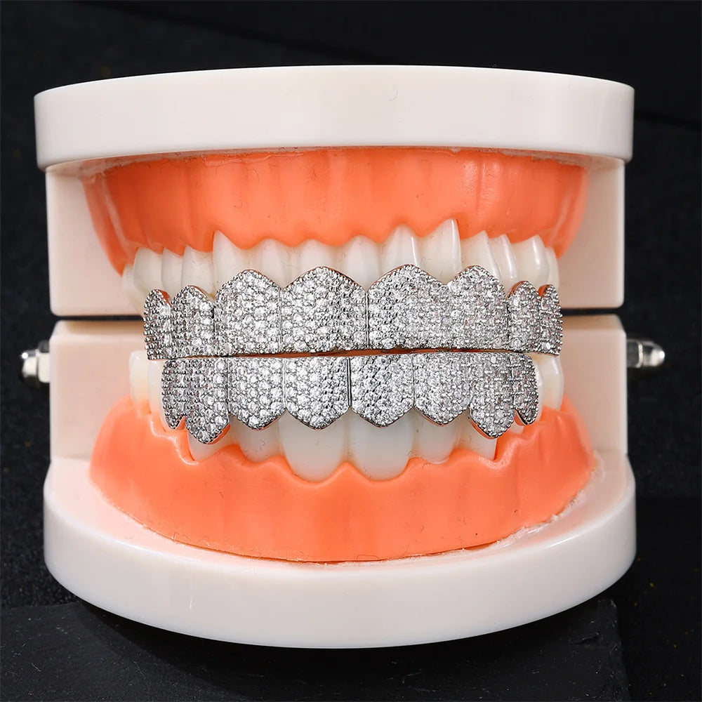 Hip Hop Iced Out Teeth Grill Top/Bottom