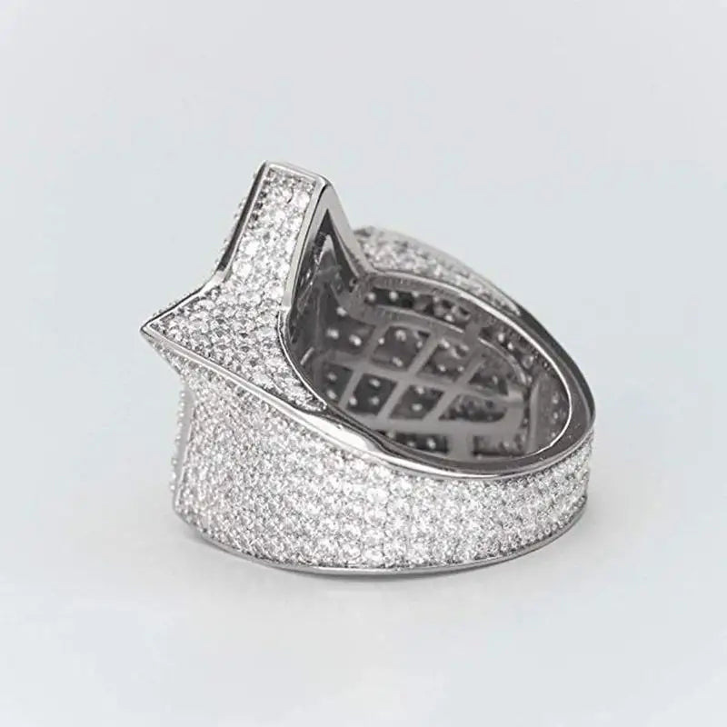 Hip Hop Rock Five Star Rings