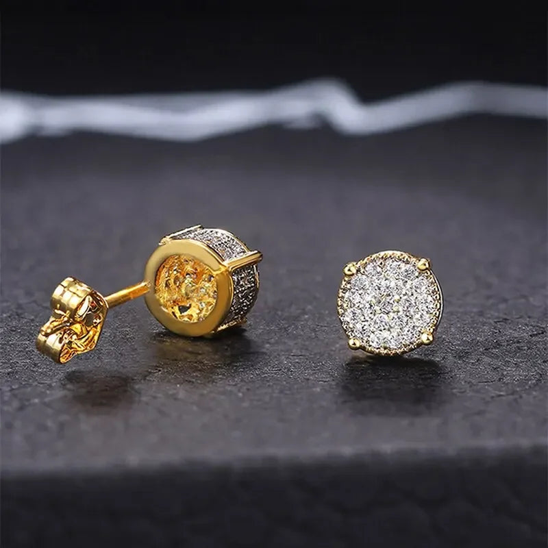 Gold & Silver Color Round Ear Studs