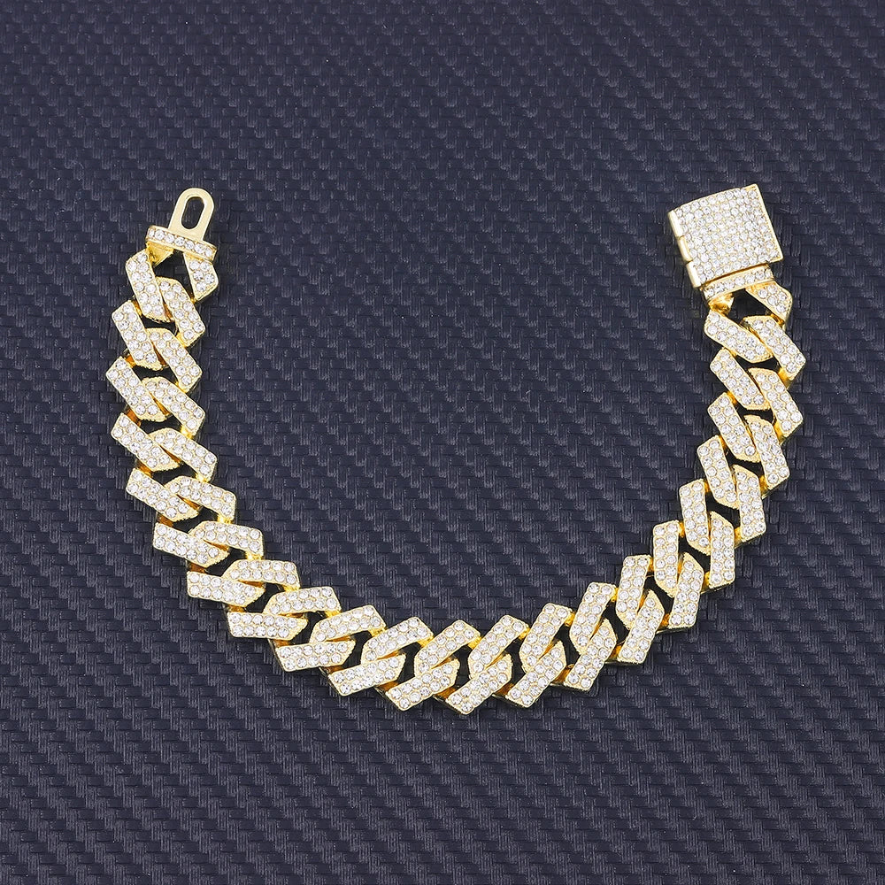Iced Out 8mm Cuban Chain Bracelet