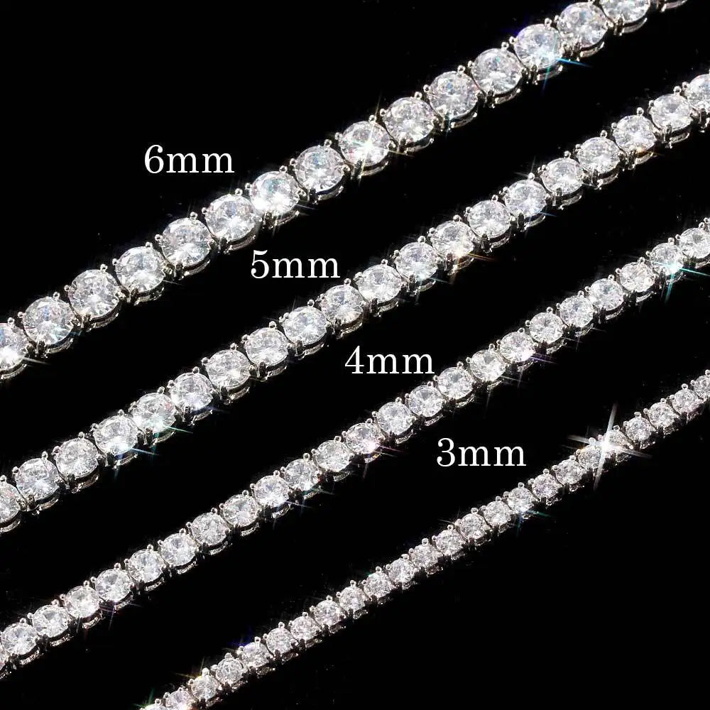 Miami Ice Dragon Eater Tennis Chain - White Gold