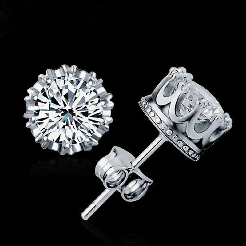1 Pair Fashion Jewelry Crown Stud Earrings