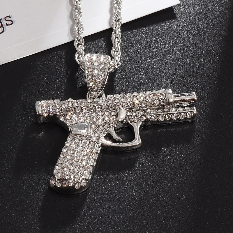 Hip Hop Ice Out Alphabet Savage Pendant Necklace