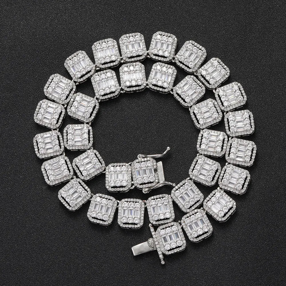 Miami Ice 12mm Clustered Tennis Chain