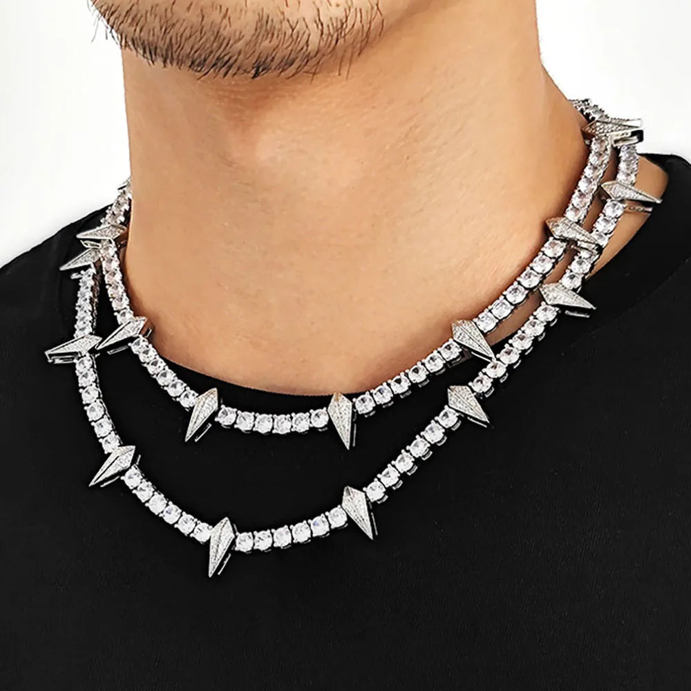 Miami Ice Thorn Moissanite Tennis Chain - Gold Vermeil