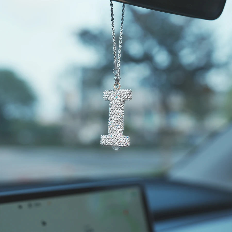 26 Inlaid Artificial Diamond English Letters Pendants