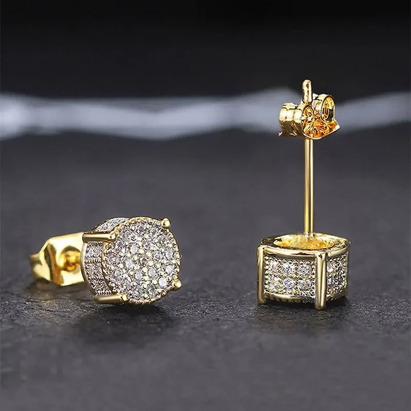 Gold & Silver Color Round Ear Studs