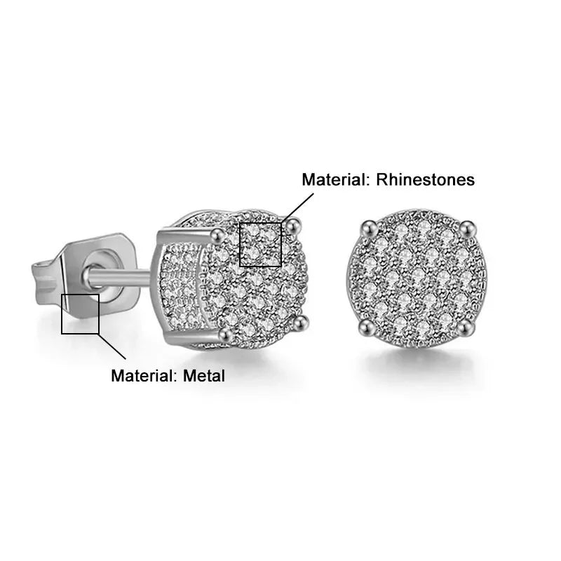 Gold & Silver Color Round Ear Studs