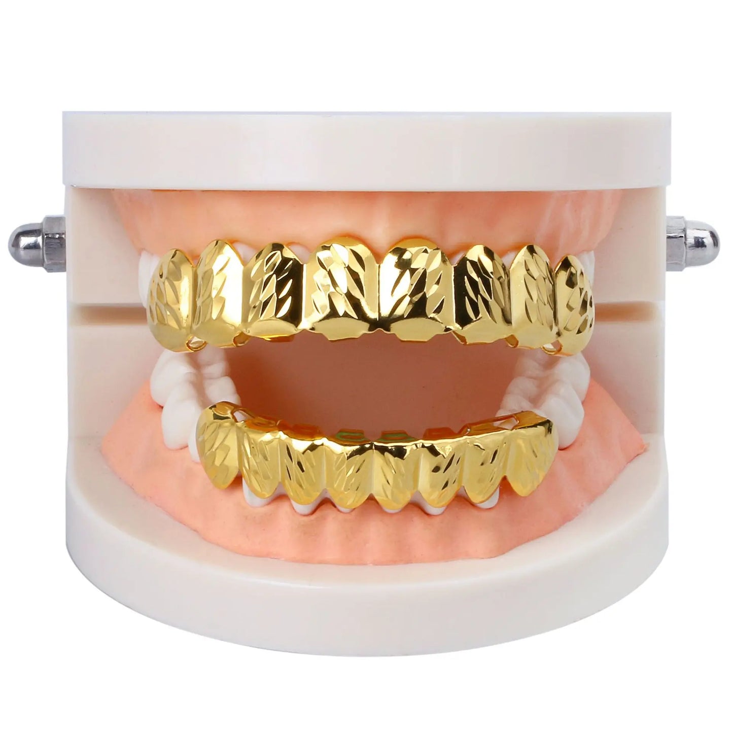 8 Tooth Gold Plated Hip Hop Grillz Set