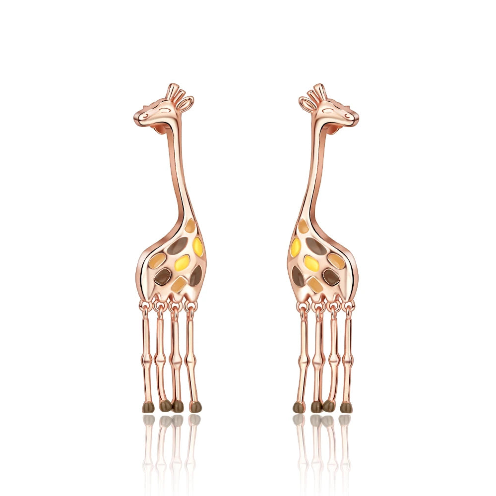 Silver Pink Bow Stud Earrings