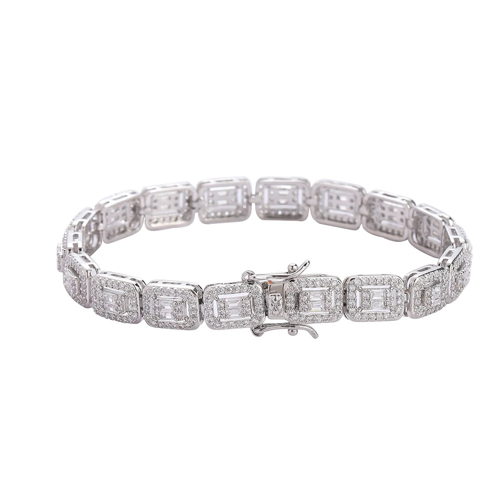 Miami Ice 12mm Clustered Tennis Bracelet