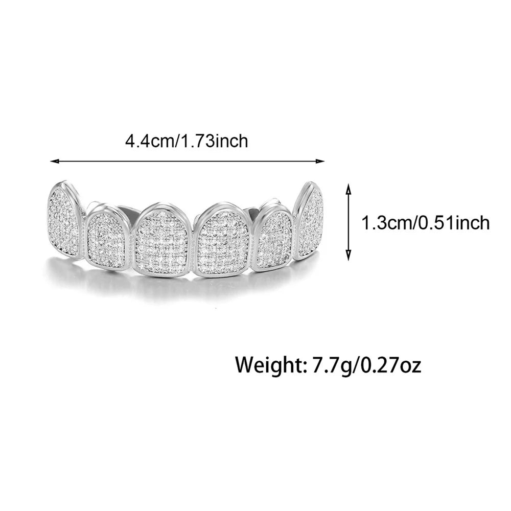 Hip Hop Full Iced Out Teeth Grillz Caps