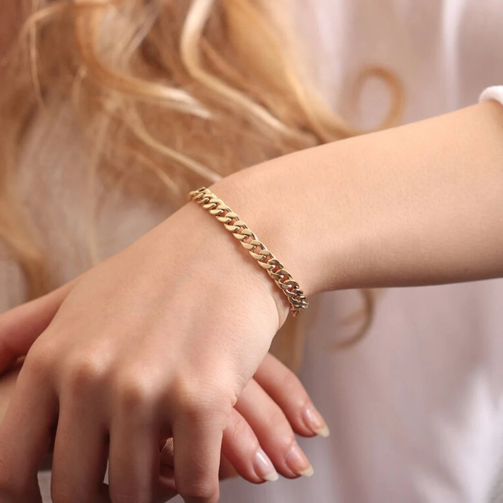 Miami Ice 7mm Miami Cuban Link Bracelet - White Gold