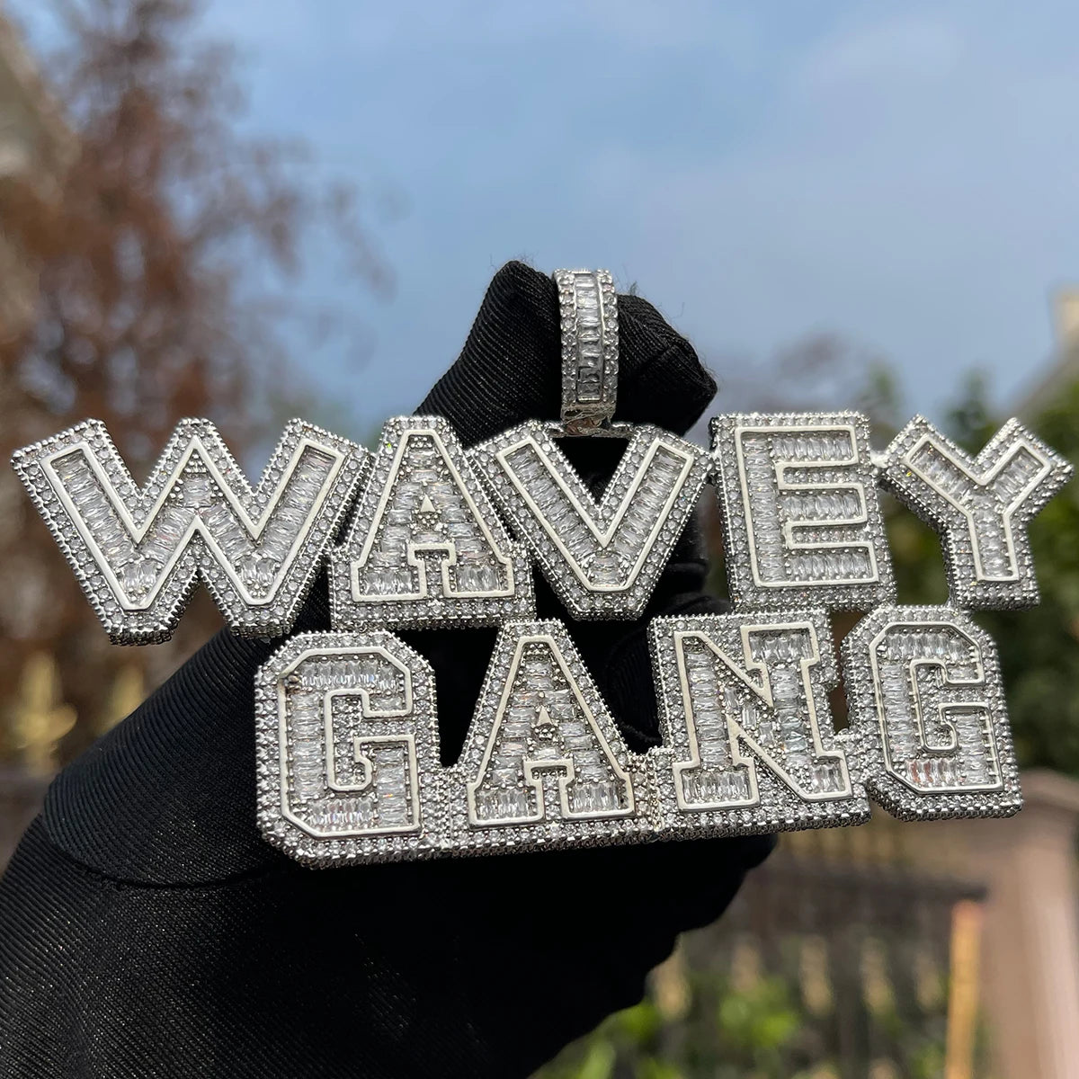 Miami Ice Varsity Letter Custom Pendant - Gold