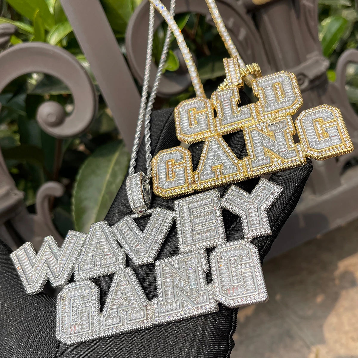 Miami Ice Varsity Letter Custom Pendant - Gold