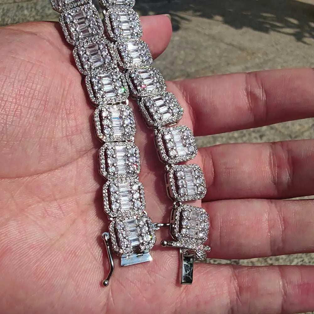 Miami Ice 12mm Clustered Tennis Chain