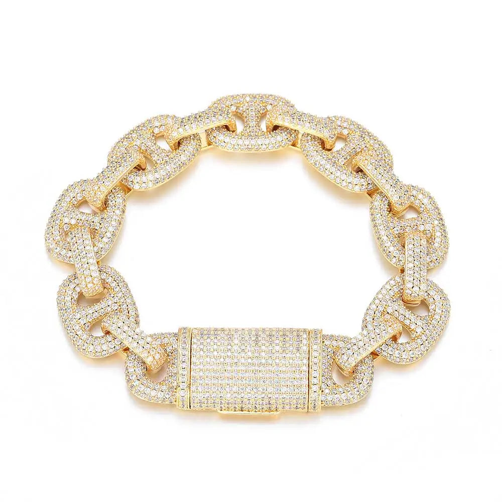 Miami Ice 12mm Iced Mariner Link Bracelet