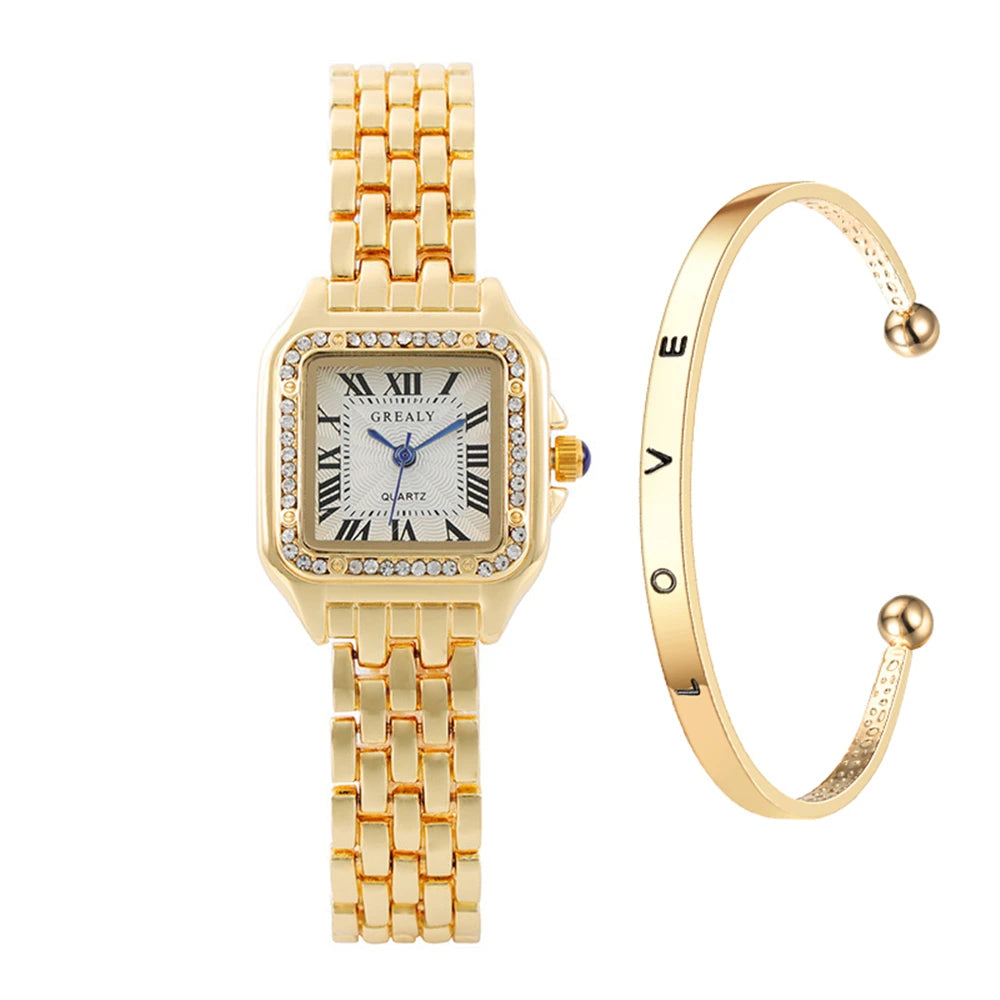 Luxury Women's Fashion Square Watch