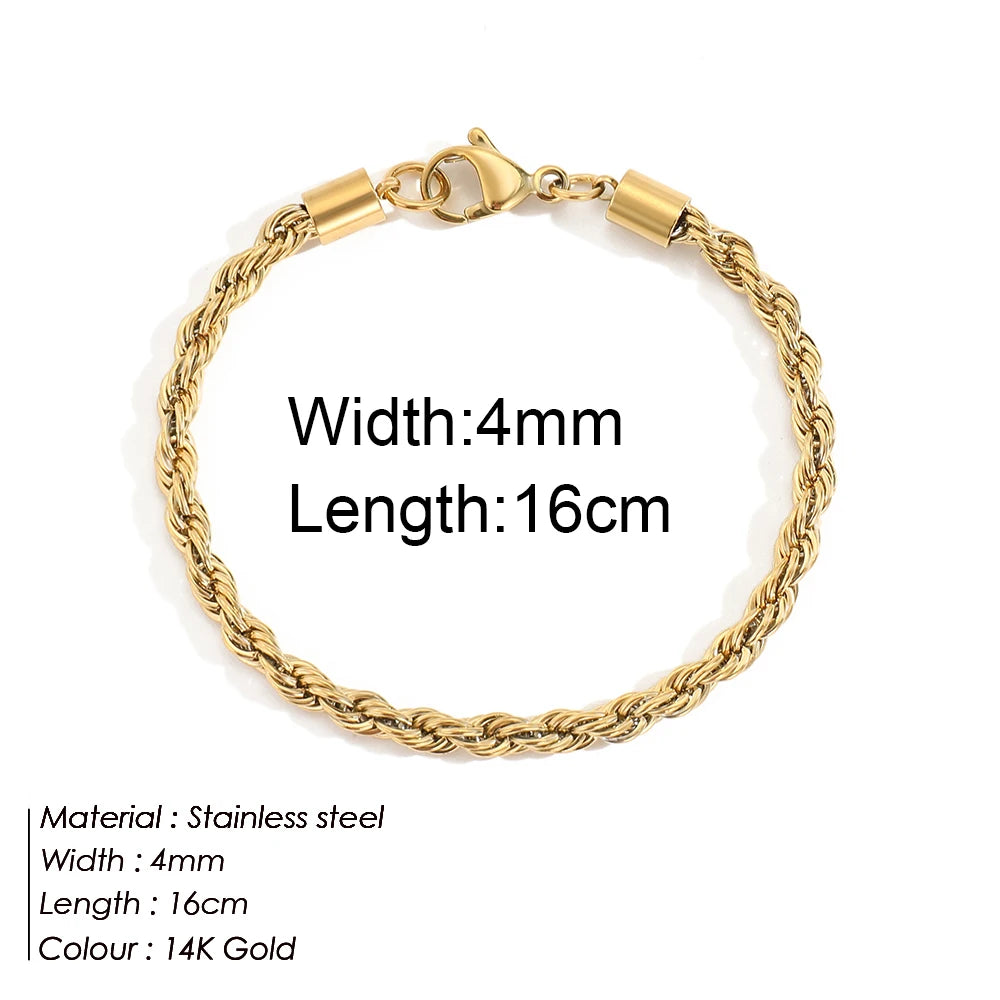 Miami Ice 3mm Rope Bracelet