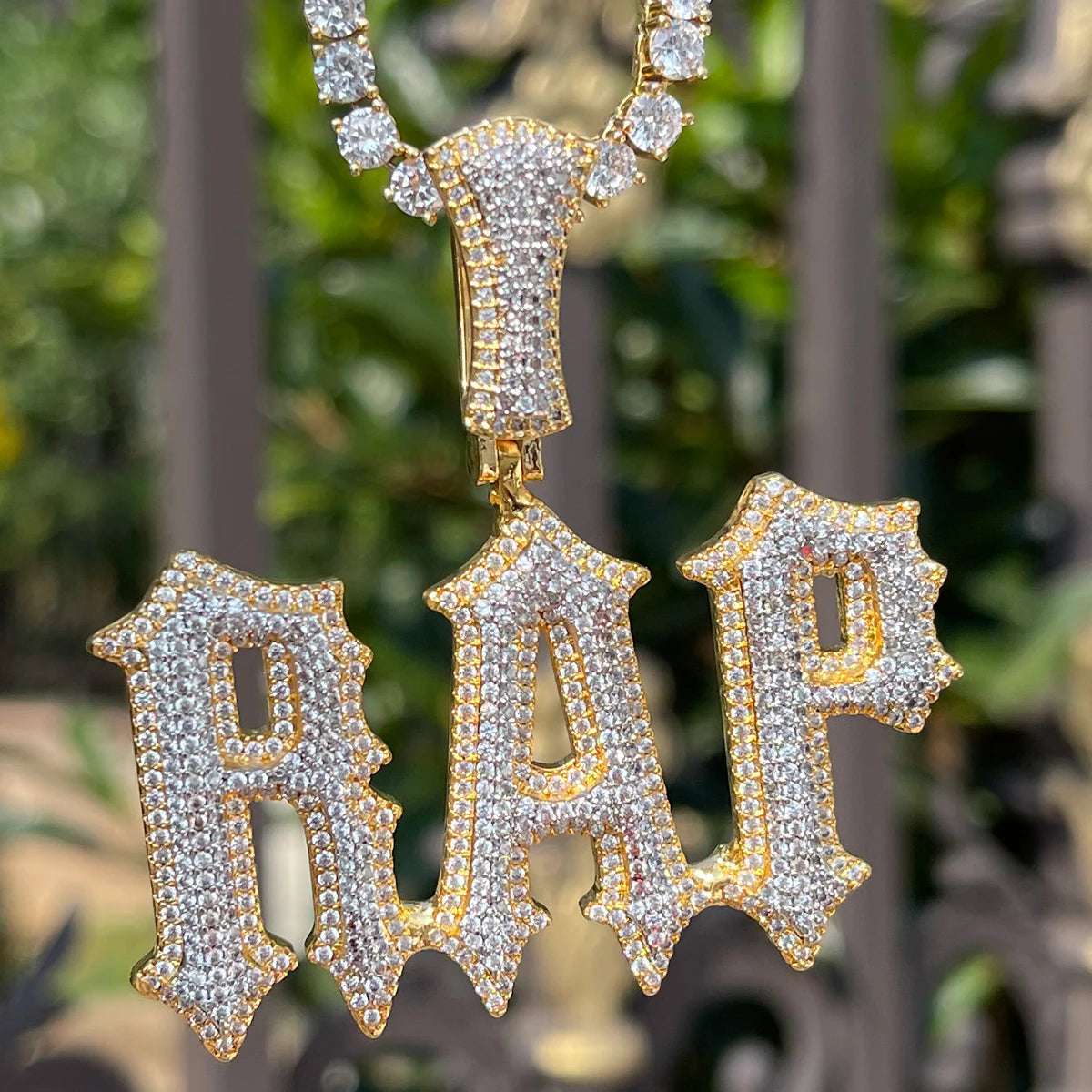 Bubble Letter Customized Name Necklace