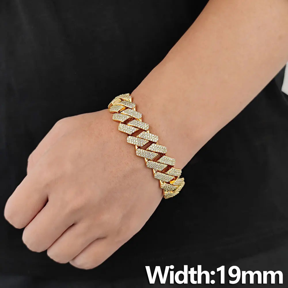Miami Ice 12mm Iced Cuban Link Bracelet