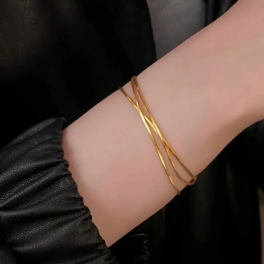 Miami Ice 3mm Round Snake Chain - Gold