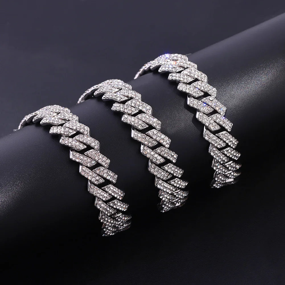 Miami Ice 14MM Iced Prong Link Cuban Chain Necklace